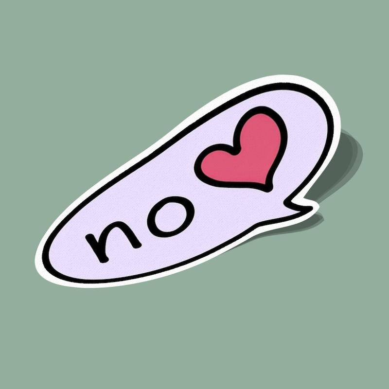 استیکر دخترونه نه Girly No
