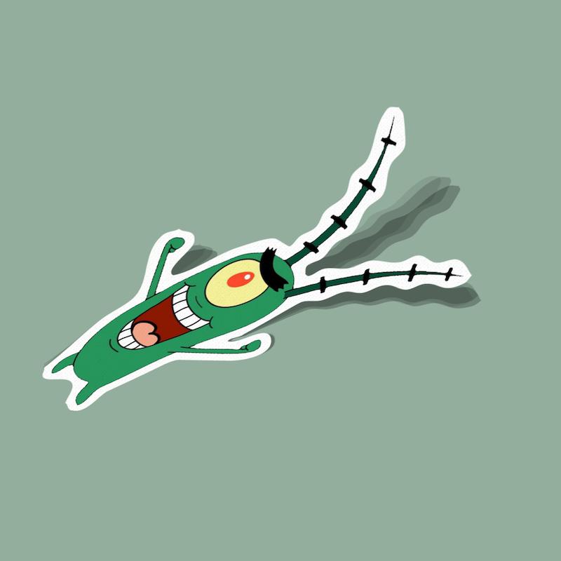 استیکر پلانکتون باب اسفنجی Plankton