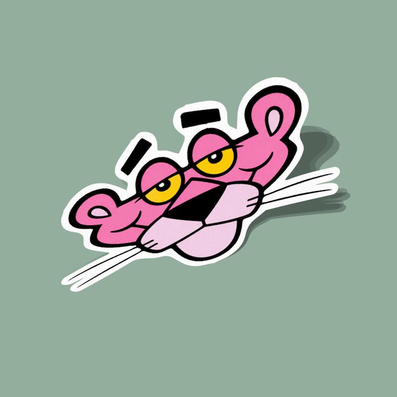 استیکر پلنگ خیلی صورتی Pink Panther