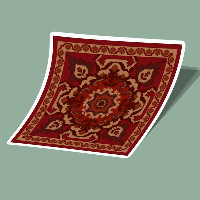 استیکر فرش قرمز ایرانی