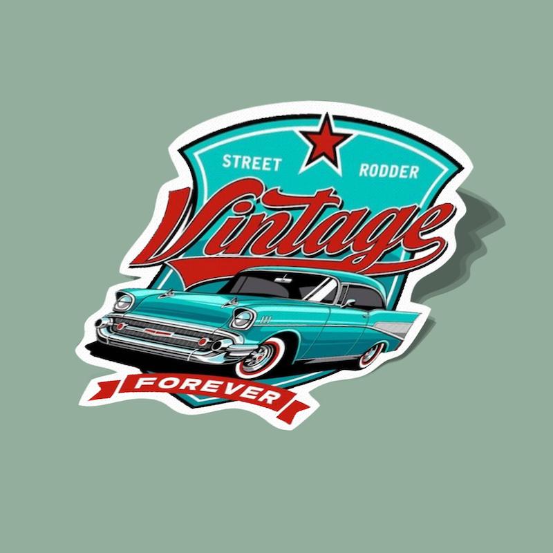 استیکر وحشی ماشین کلاسیک وینتج Vintage Forever