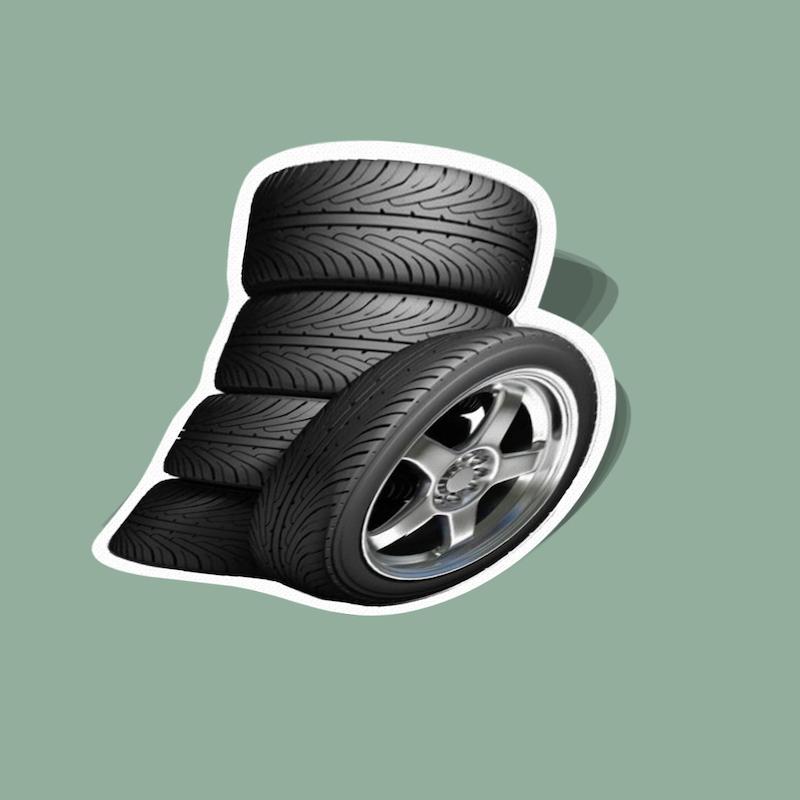 استیکر خط‌سوز لاستیک و رینگ ماشین