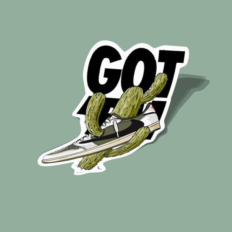 استیکر امید کاکتوس و کفش اسکیت Got Idea