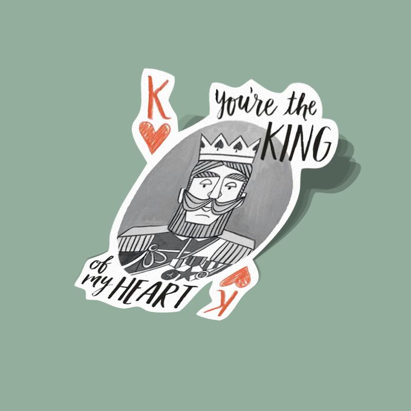 استیکر عاشق شاه دل You're the King of My Heart
