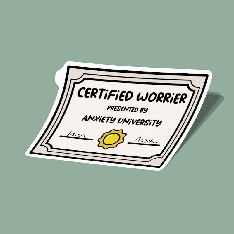 استیکر نگران رسمی Certified Worrier