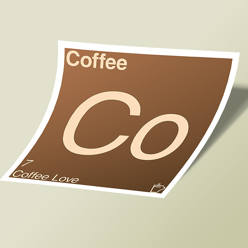 استیکر عنصر قهوه