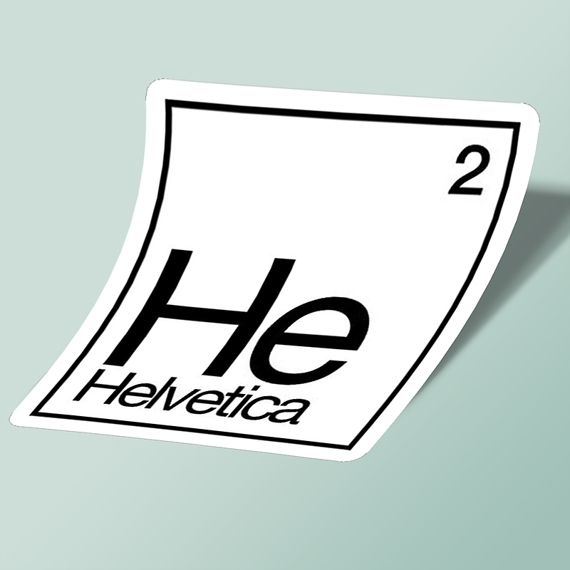 استیکر Helvetica Element