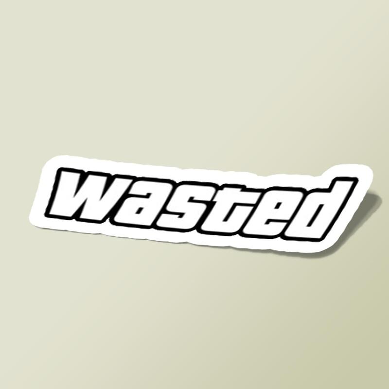 استیکر WASTED White1