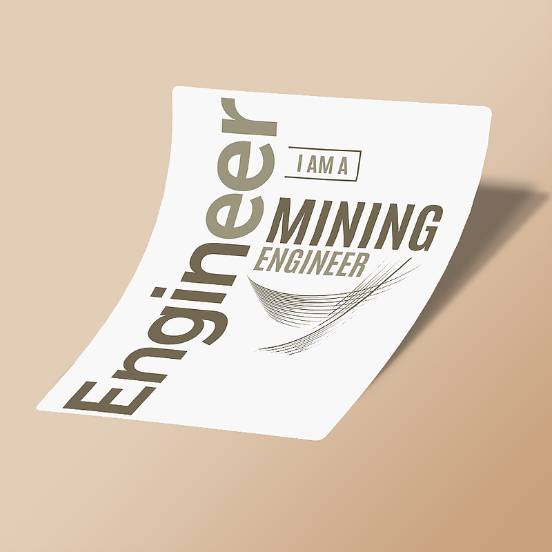 استیکر Mining engineer