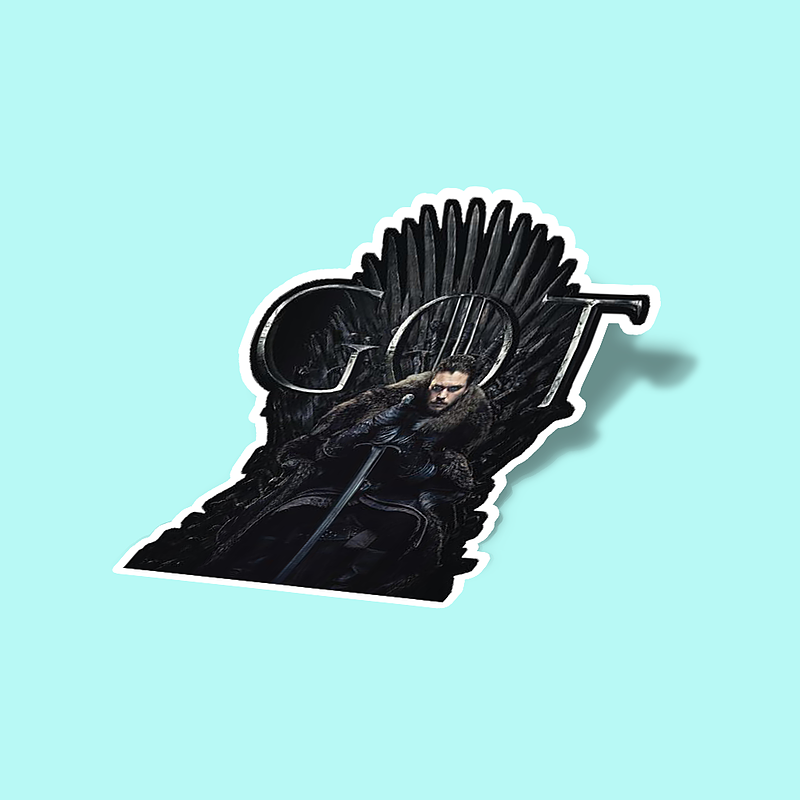 استیکر jon-snow on the iron throne