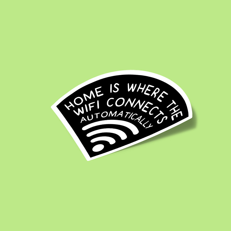 استیکر home is where wifi connects