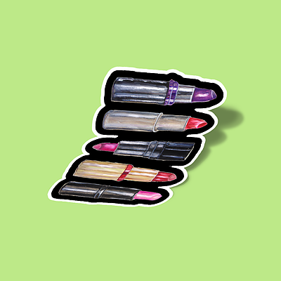 استیکر lipstick 02