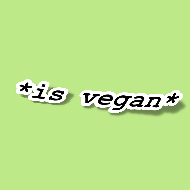 استیکر is vegan