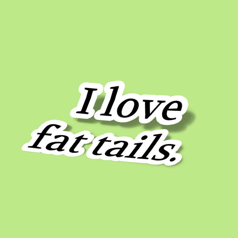 استیکر I love fat tails