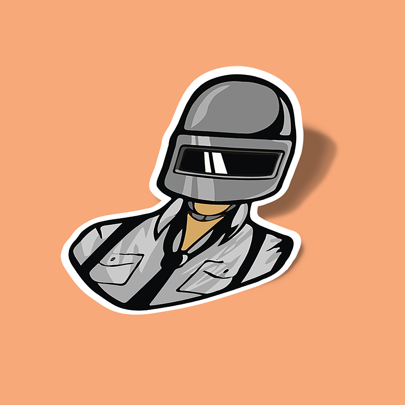 استیکر pubg character helmet