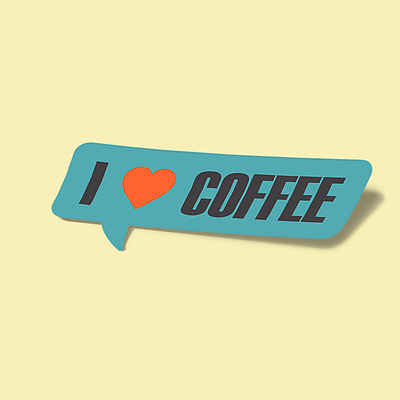 استیکر i love coffee2