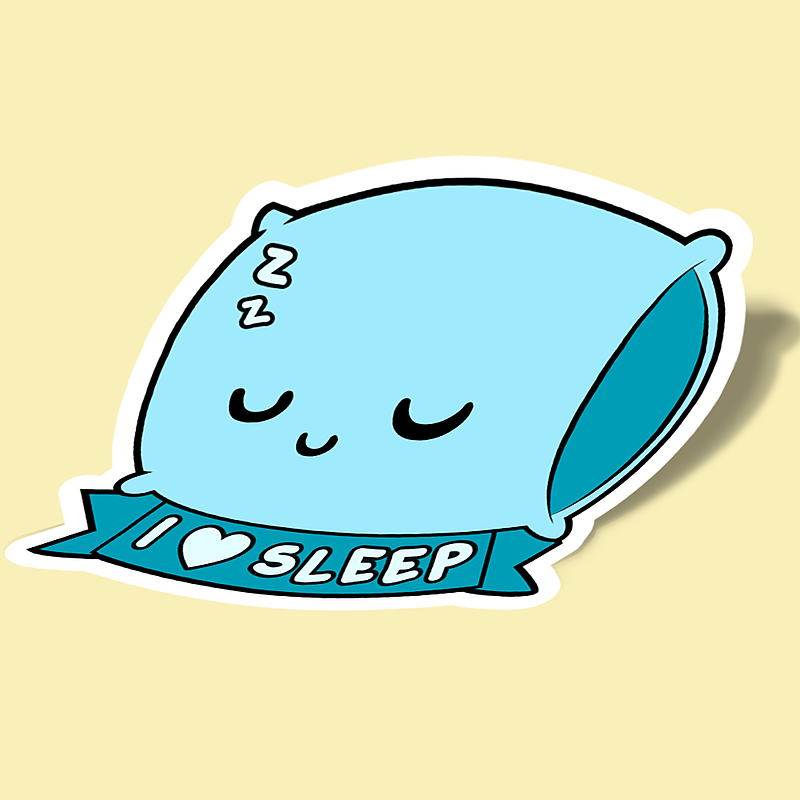 استیکر i love sleep pillow sticker