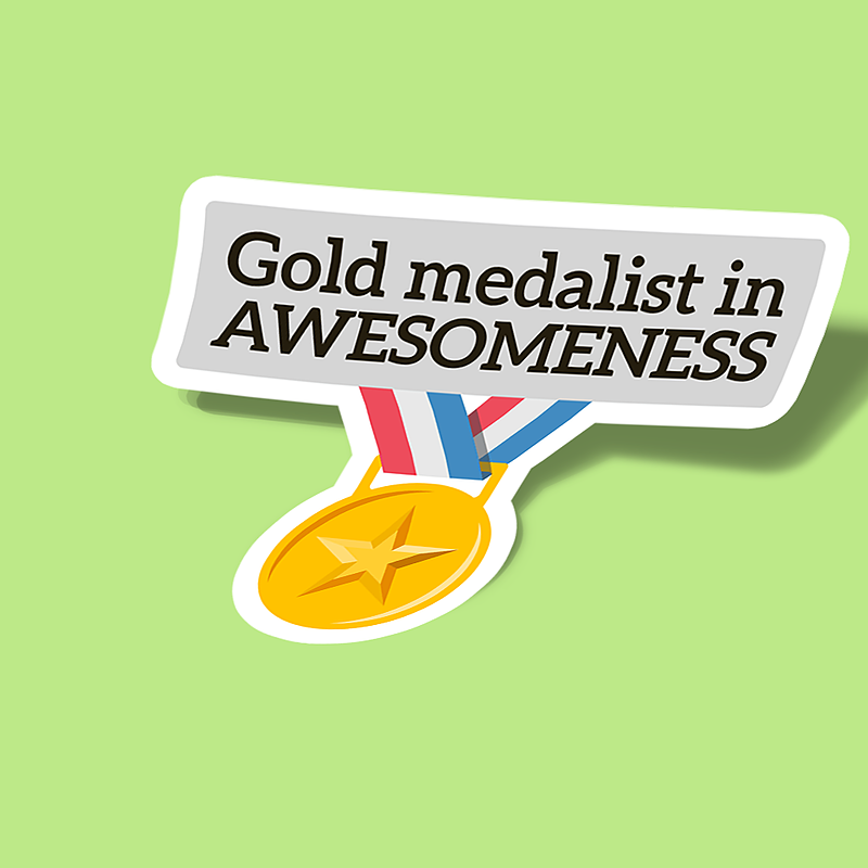 استیکر gold medalist in awesomeness