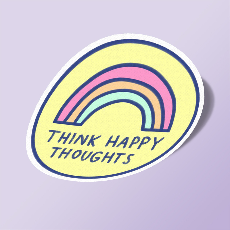 استیکر Think Happy Thoughts