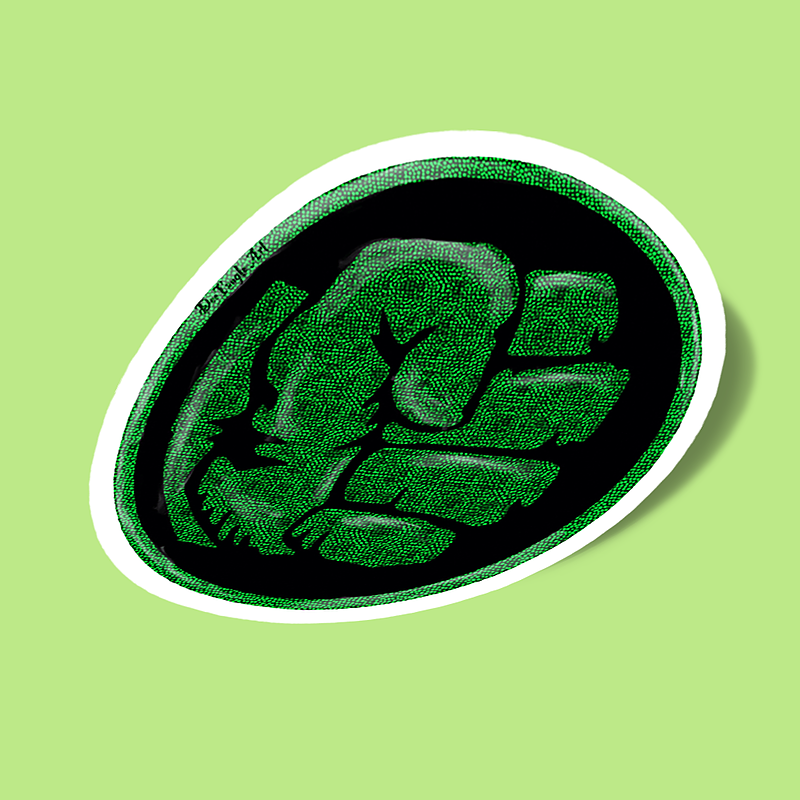 hulk green hand hand art