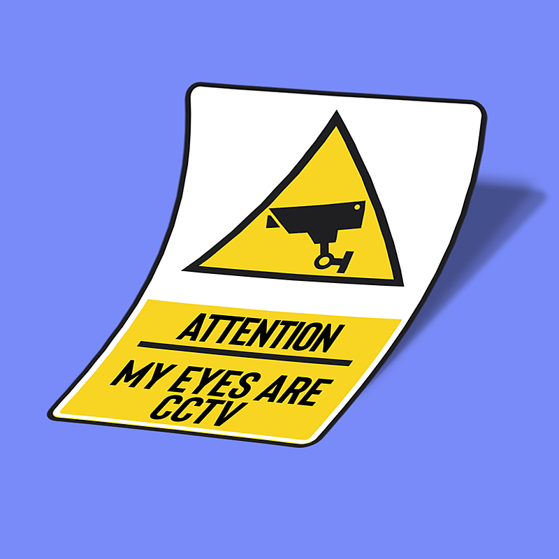 استیکر attention my eyes are cctv