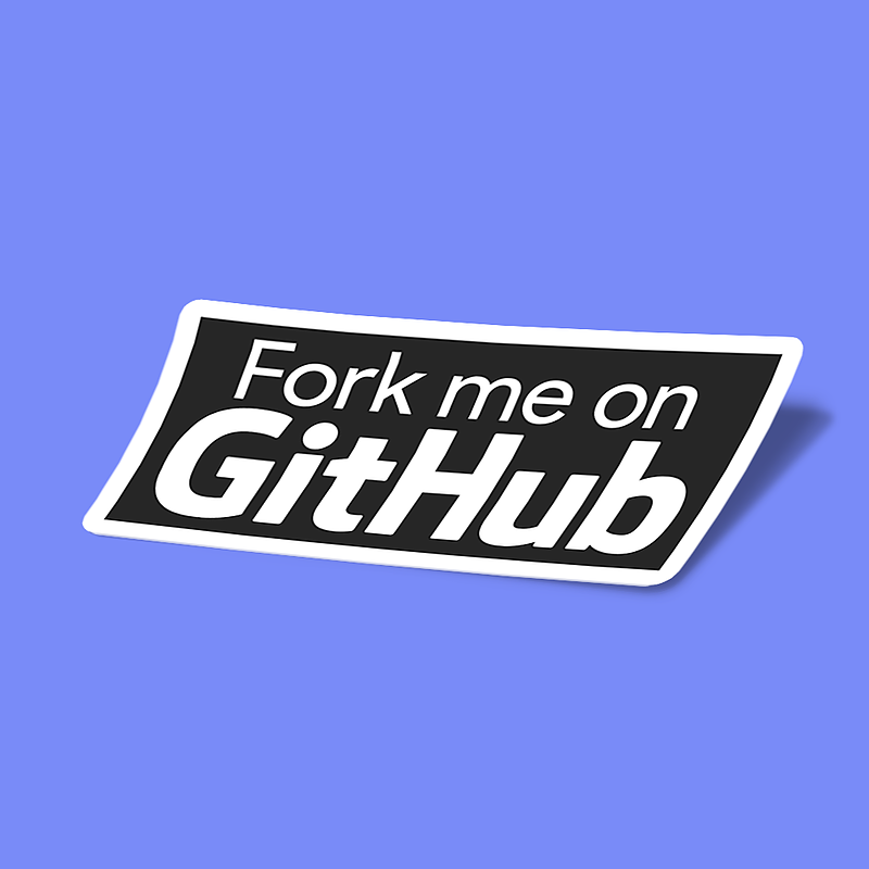 استیکر fork me on github