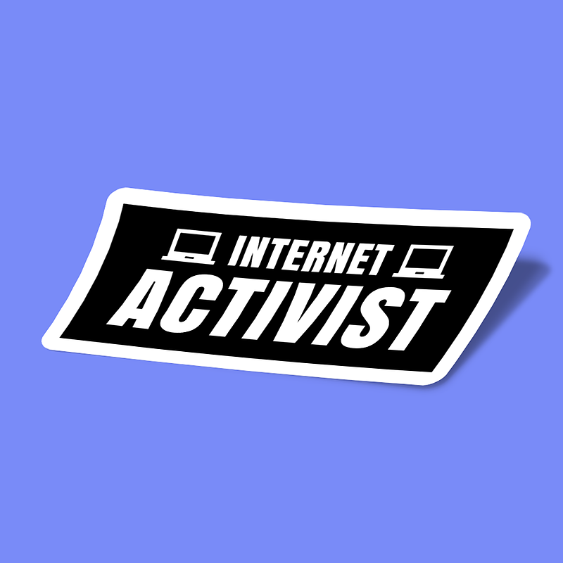استیکر internet activist