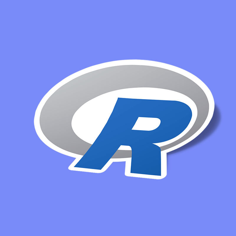 استیکر r language logo