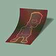 کارت استیکر Bart Simpson
