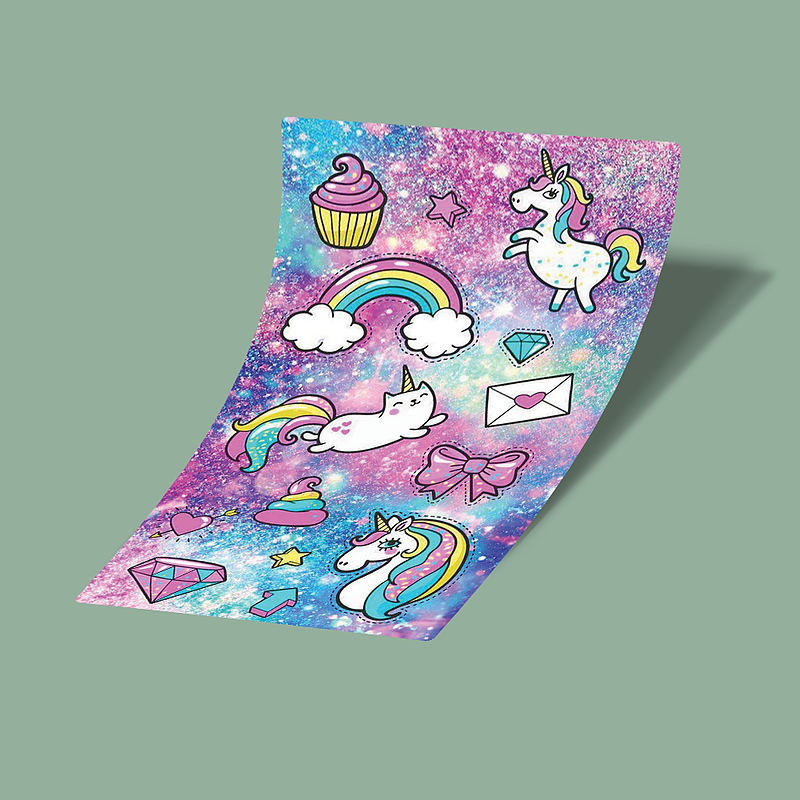 کارت استیکر unicorn world