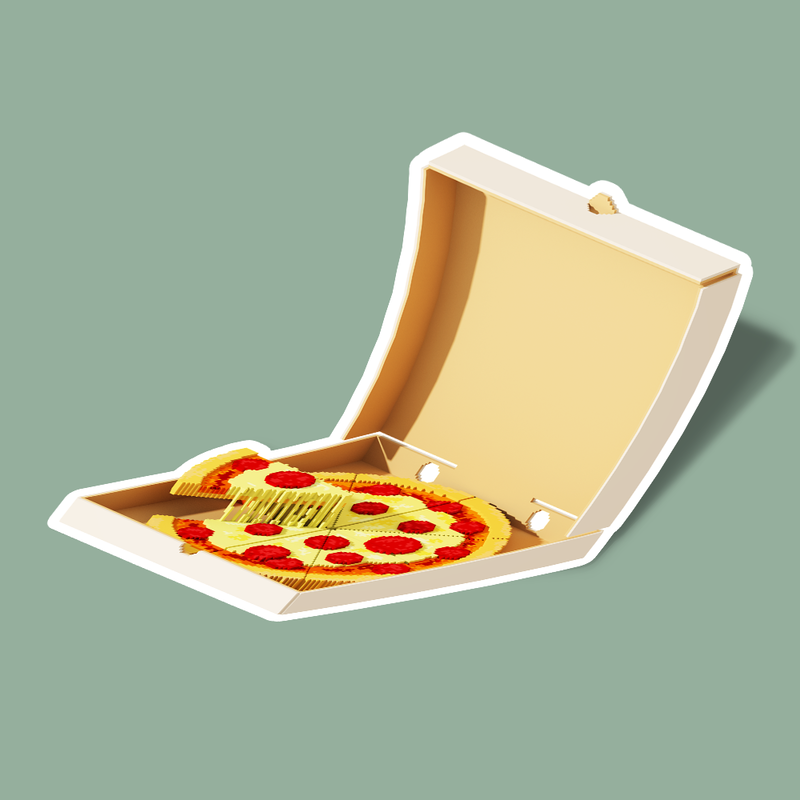 استیکر جعبه پیتزا