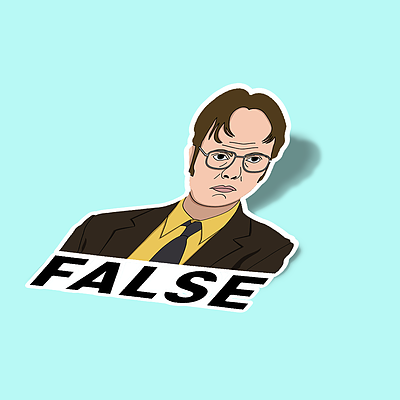 استیکر Dwight Schrute False 2