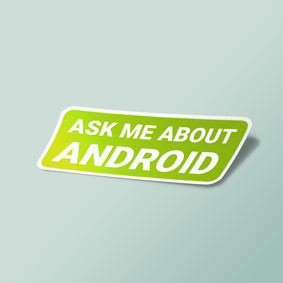 استیکر ask me about android