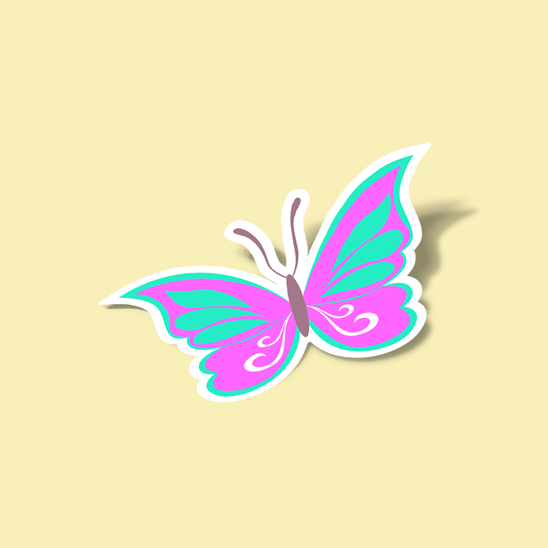 استیکر Pink Butterfly