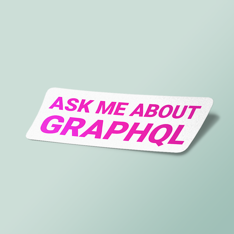 استیکر ask me about graphQL