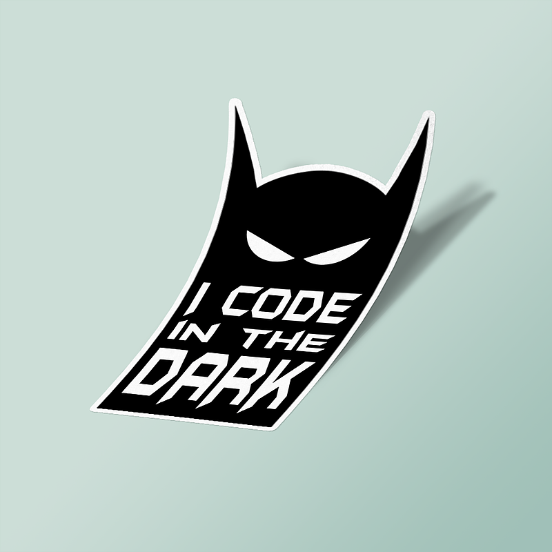 استیکر batman i code in the dark