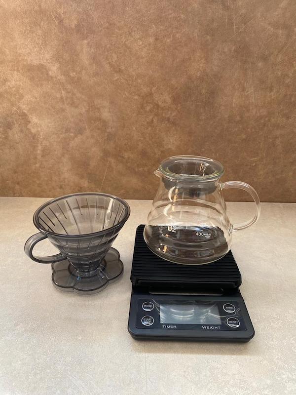 اسکیل قهوه دکمه ای