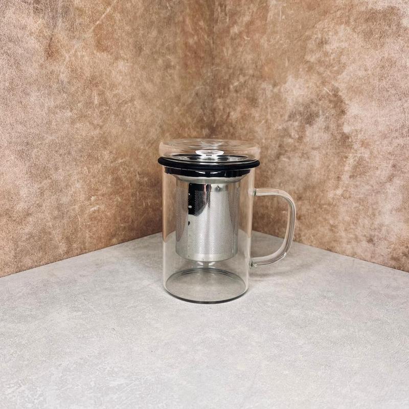 دمنوش پیرکس بلند با فیلتر لبه سیلیکون