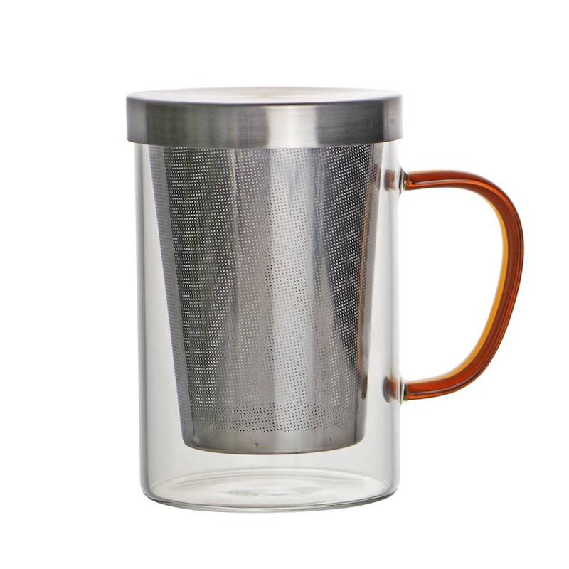 لیوان دمنوش پیرکس بلند دسته ساده