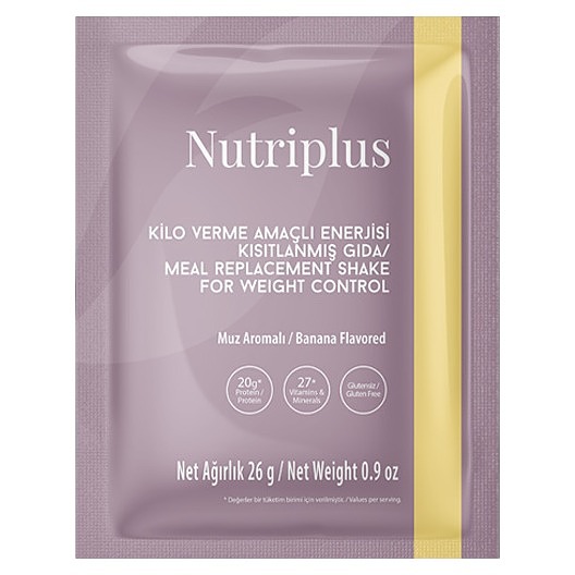 شیک تک ساشه با طعم موز NUTRIPLUS (26 گرم) کد 1000999