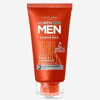 ژل مرطوب کننده صورت پاورمکس نورث فور من اوریفلیم 38613 NORTH FOR MEN Oriflame