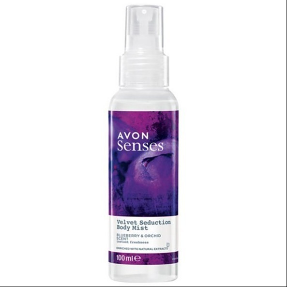 اسپری بدن Avon Senses Velvet Seduction 100 میلی لیتر کد 98693 برند آون Avon 