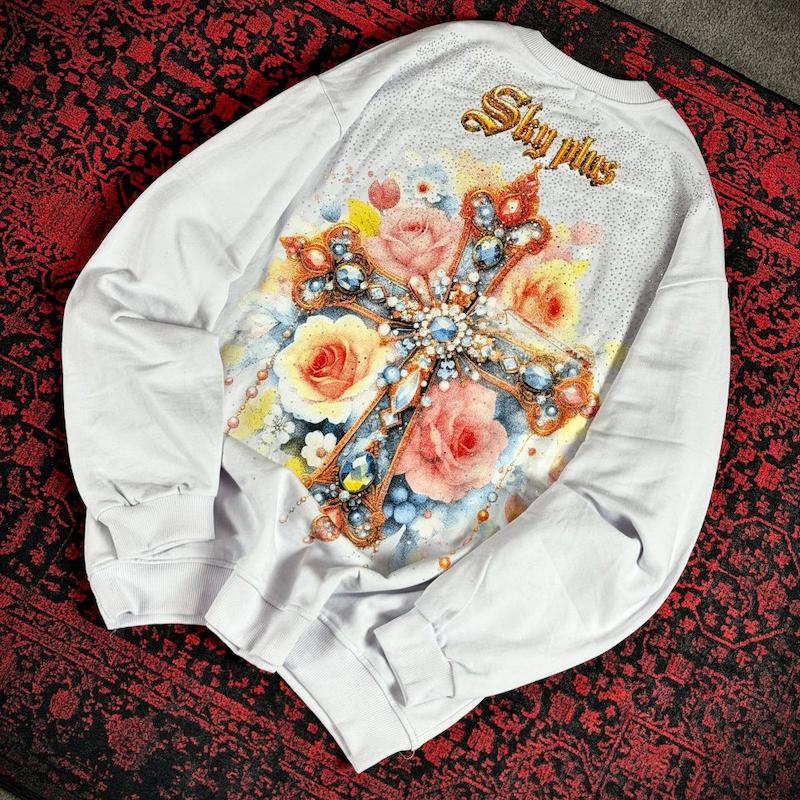 دورس صلیب نگین دار سفید