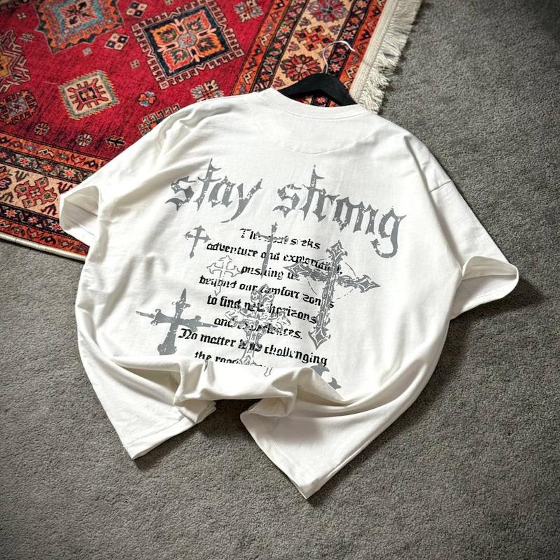 تیشرت1 stay strang سفید