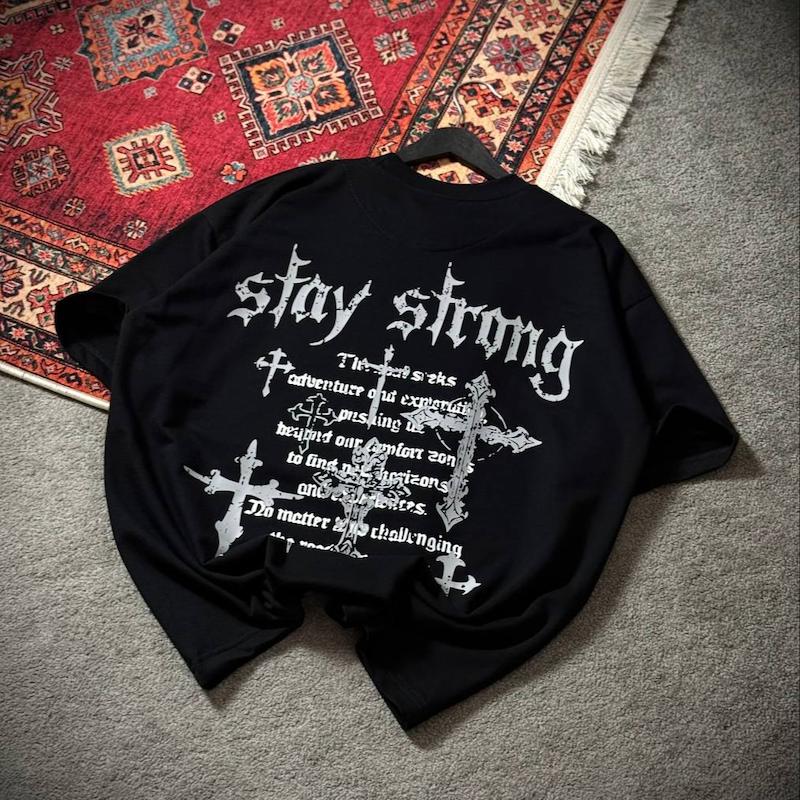 تیشرت1 stay strang مشکی