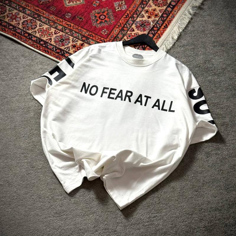 تیشرت1 NO FEAR AT ALL سفید