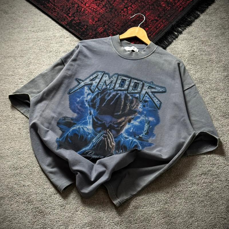 تیشرت سنگشور1 AMOOR2 طوسی