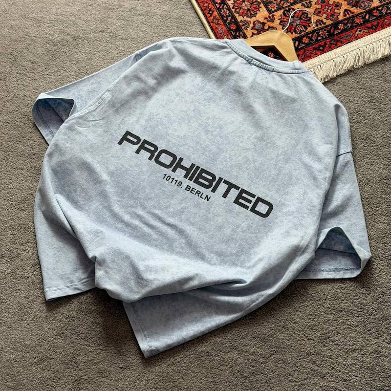 تیشرت Prohibited آبی روشن