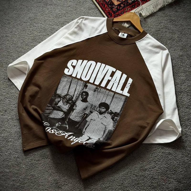 تیشرت snoivfail موکا سفید