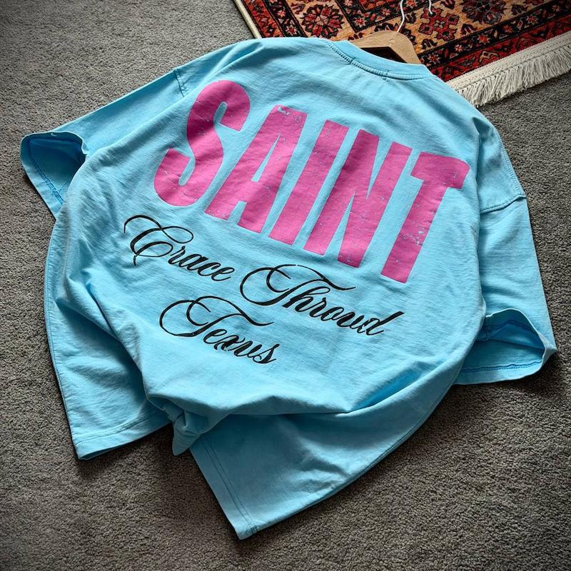 تیشرت SAINT جدید آبی
